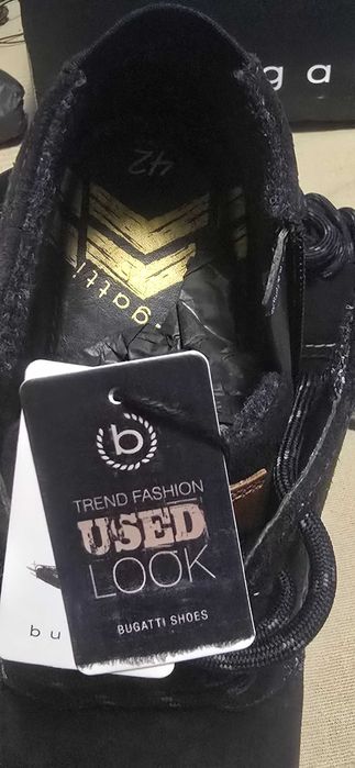 Нови зимни мъжки боти BUGATTI 8373H-4100, ест. велур и кожа, р. 42
