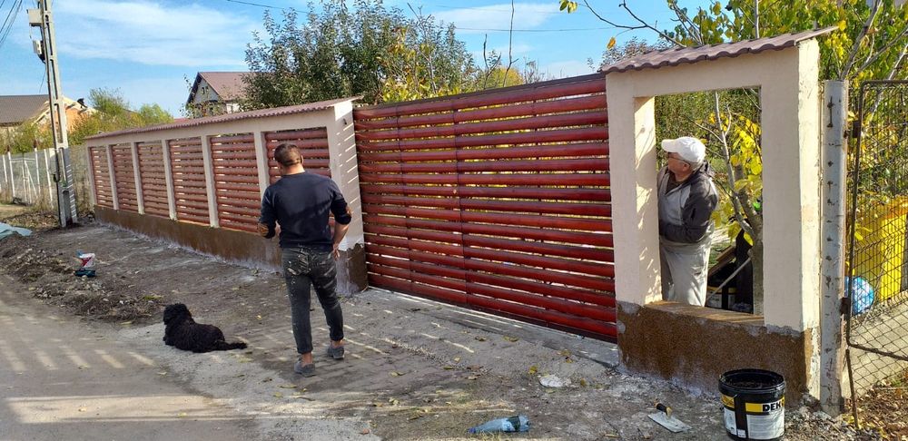 Garduri din sipca metalica, plasa, tabla, BCA, panou tip jaluzele