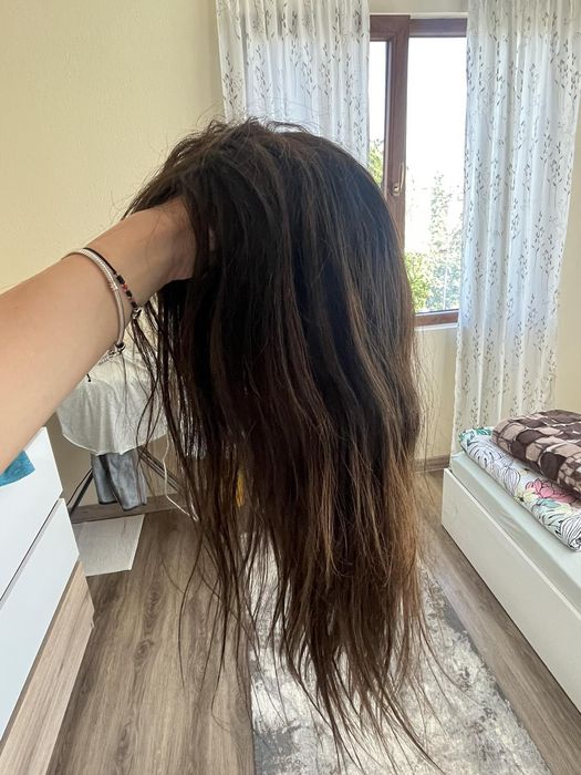 Нова перука от естетвен косъм 56см