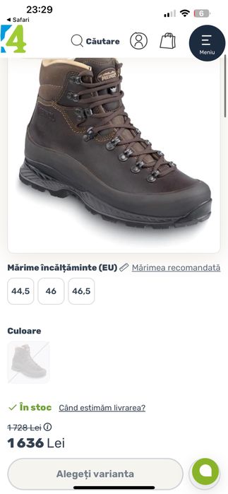 Bocanci meindl , vanatoare , munte , gtx , pescuit , iarna , outdoor