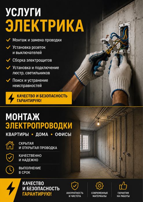 Услуги Электрика недорого!
