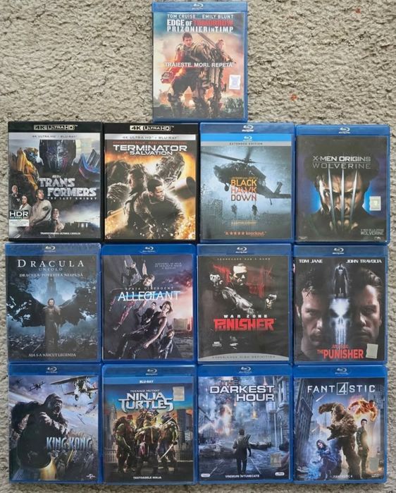 Filme bluray, 4K și 3D originale cu limba română.