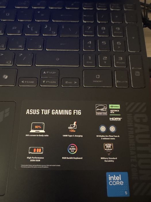 Ноутбук игровой ASUS TUF Gaming F16