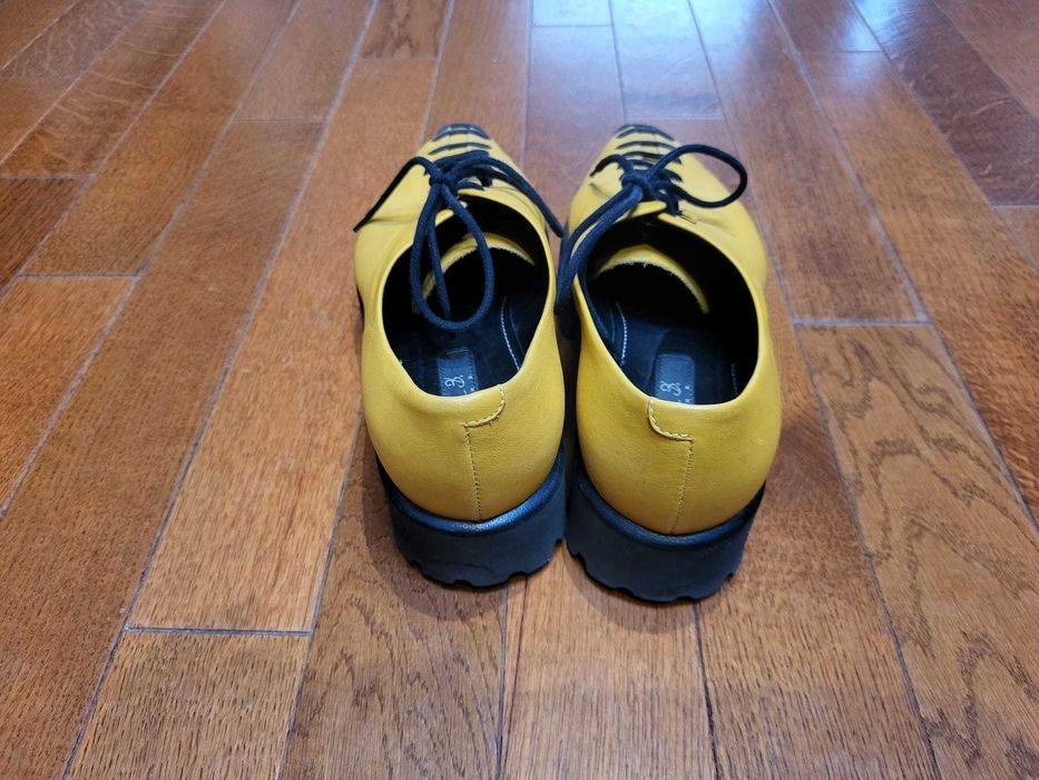 Pantofi ca noi,galbeni si turcoaz