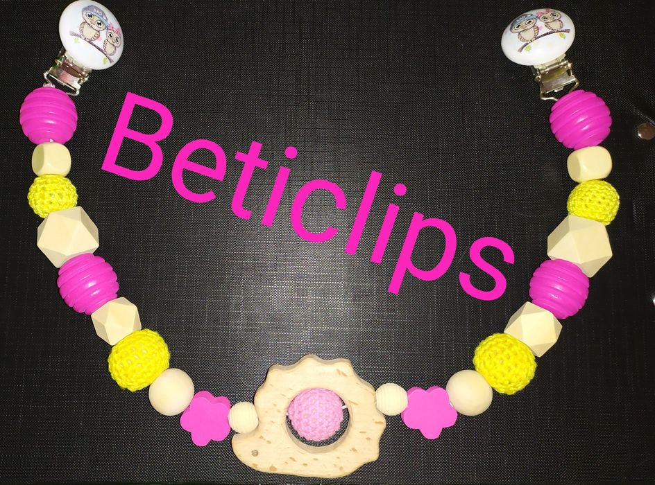 Клипс (щипка) за биберон с името на вашето бебе