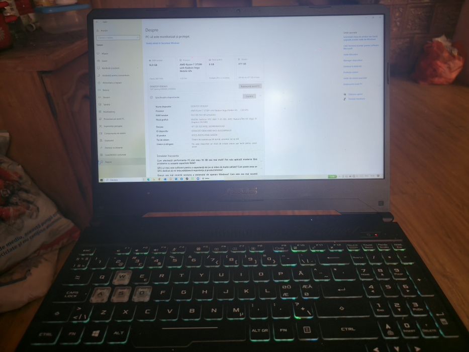 Laptop Asus fx 505 DU