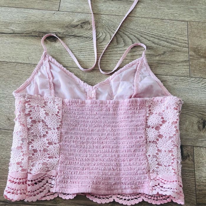 Bustiera roz dantela, marimea M