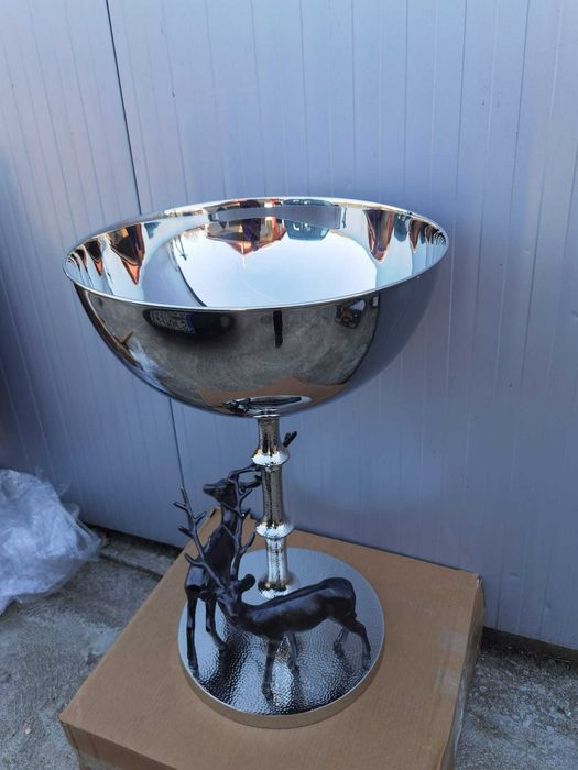 Frapiera de colectie cu cerbi, metal, 78 cm