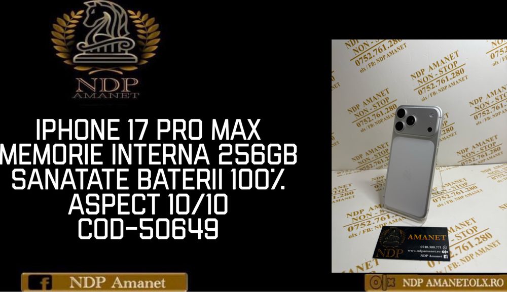 NDP Amanet Braila Iphone 17 Pro Max(50649)