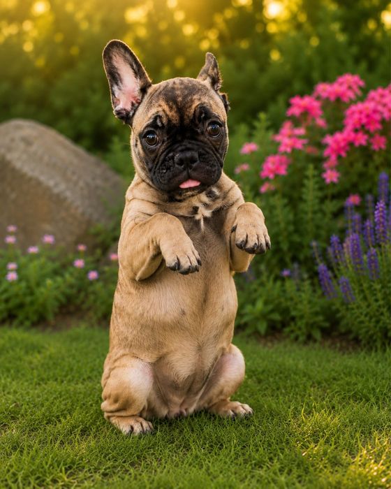 Fetita pui de Bulldog Francez