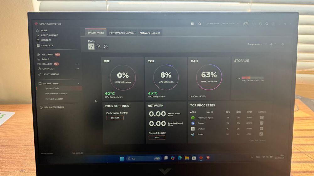 Лаптоп Hp Victus 16 / 16.1" / RTX3050TI / I5-12500H / DDR5 16GB RAM