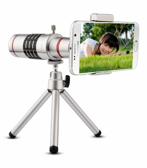 Универсален телескоп за телефон или таблет с увеличение 18х