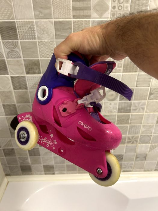 Vând Role Play3 Roz-Mov Copii plus cotiere și genunchiere