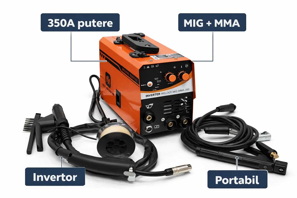 Aparat sudura MIG MMA 350A invertor profesional