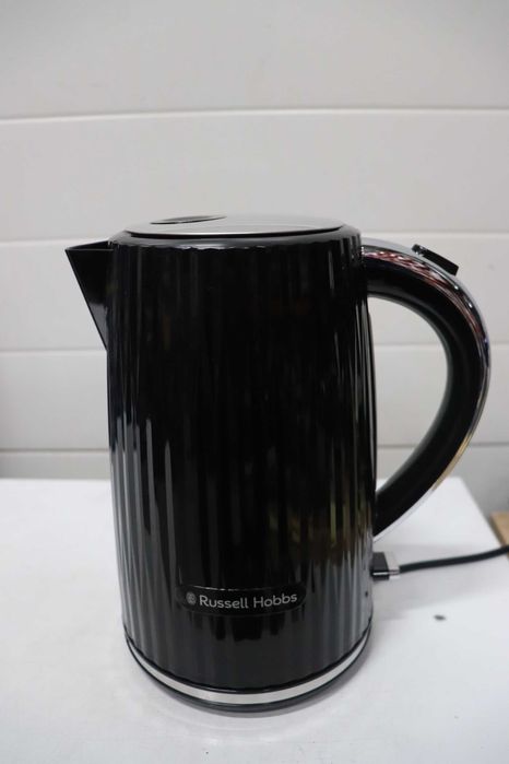 Кана Russell Hobbs Eden RHK2736BLK текстуриран дизайн, капак, отварящ се с натискане, основа въртяща се на 360° прозорец за вода с манометър 1,7 л