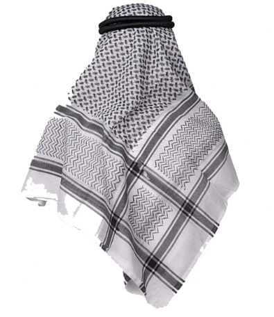 Esarfa arabica pentru kandura | Culoare alb-negru | Ghutra
