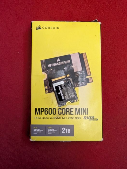 2TB Cоrsair MP600 Core Mini | NVMe SSD диск Gen4 | M.2 2230 за лаптоп или преносима конзола | скорост до 5000 MB/s