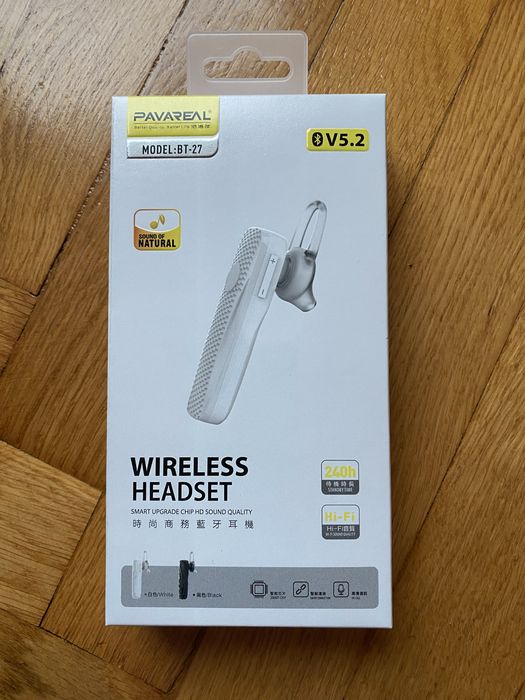 Căști Bluetooth Pavareal white