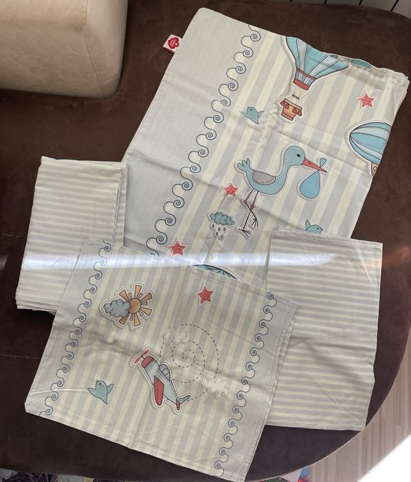 Бебешки спален комплект за легло/кошара 120/60 см