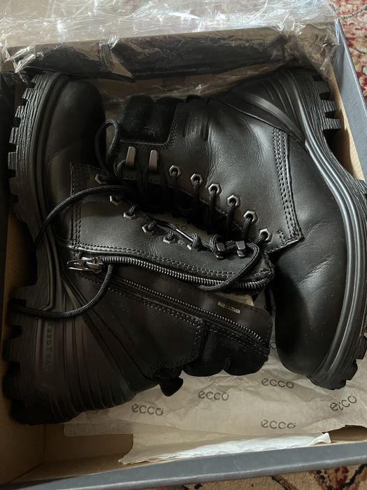 Кожаные зимние ботинки