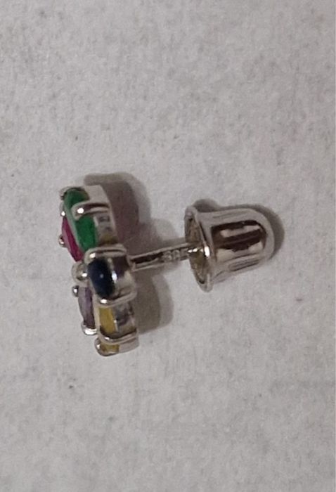 Cercei Lilu aur alb 14k