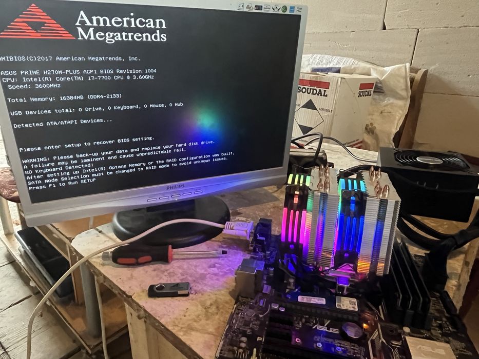 Kit I7 7700, 16gb ddr4 ram, 128gb ssd nvme, cooler