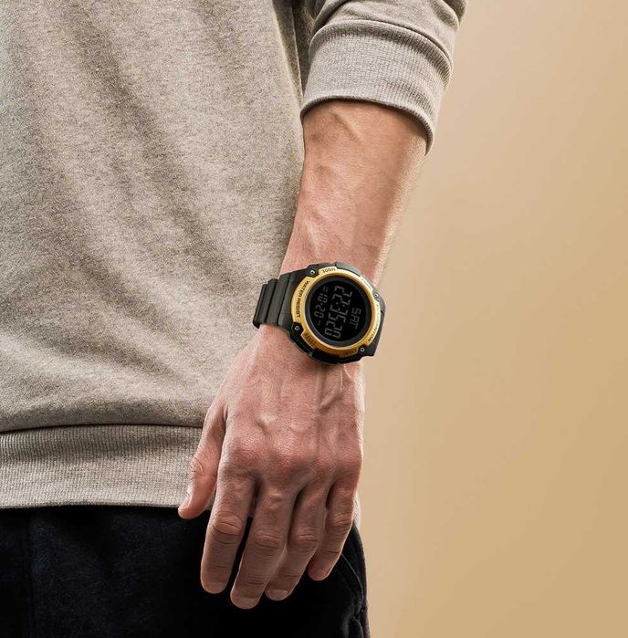 Солиден водоустойчив мъжки спортен часовник SKMEI кварц LED 1346