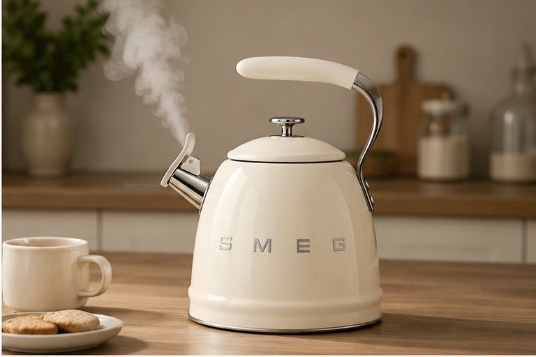 Чайник smeg бежевый цвет