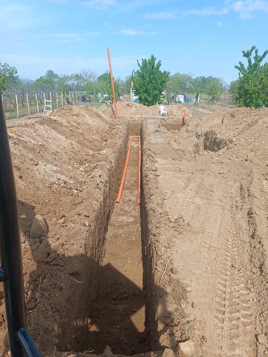 Услуги с мини багер 4 броя кофи 30 45 60см и планировъчна