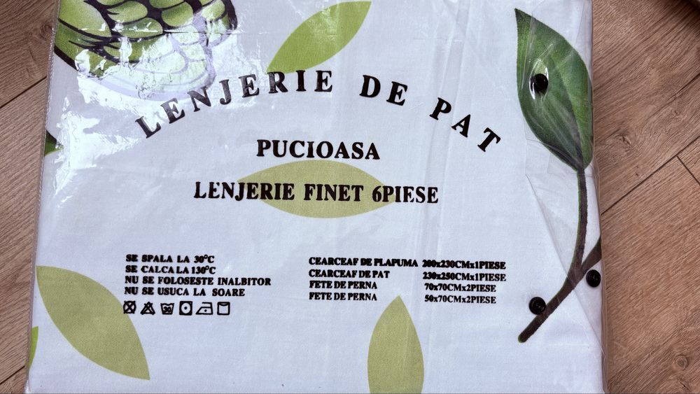Lenjerie de pat Pucioasa 200x230 verde