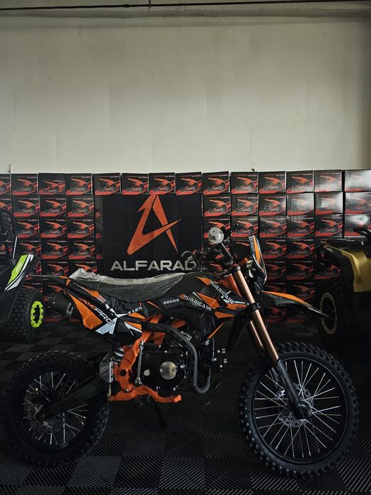 Moto cross bike motoretă 125cc 4t Hurricane Kxd ProGermany manual 4 trepte viteza  Nou cu garantie roti 17/14