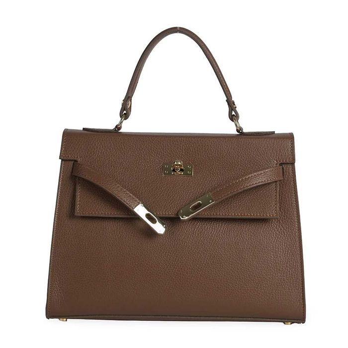 VERA "Kesperada" - Италианска Чанта от естествена кожа, кафяв цвят