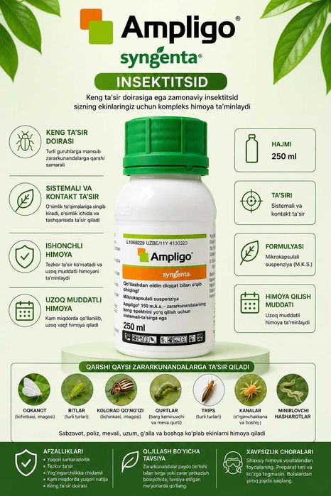 Ampligo Амплиго 150 МКС Syngenta — инсектицид широкого спектра