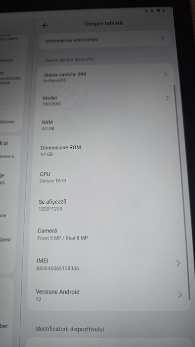 Tableta Lenovo  tab m10 gen 3