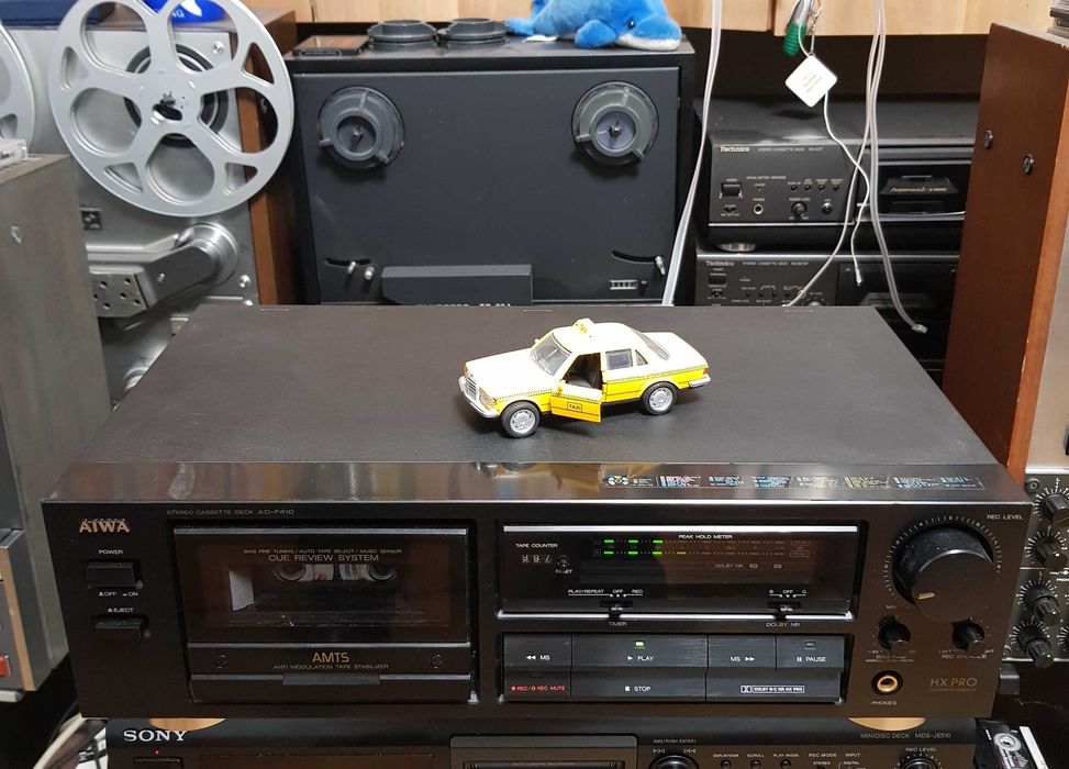 Casetofon Deck Stereo Vintage AIWA AD F410 BLACK (Made in Japan)