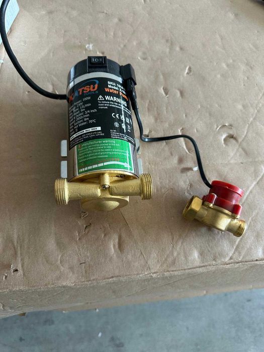 Pompă de presiune Katsu pentru apă calda/rece 100W, cu comutator de control automat și manual