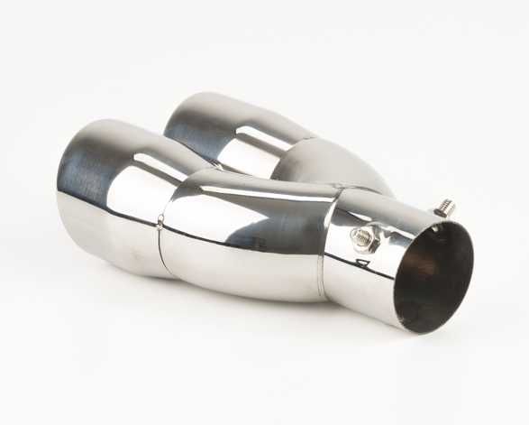 Накрайник за ауспух, двоен, неръждаема стомана