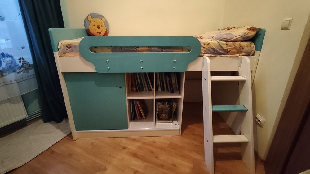 Mobila copii MDF alb bleu