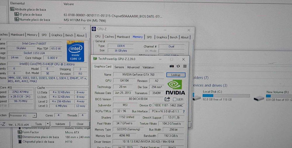 PC Gaming i5-6402P/GTX 760-4GB/8 GB DDR4/SSD+HDD/GTA5/CS GO,etc