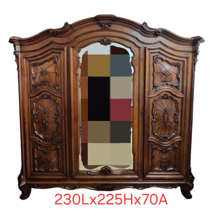 Dormitor ( Sifonier , Pat , Noptiere , Comoda ,Oglinda ) lemn masiv