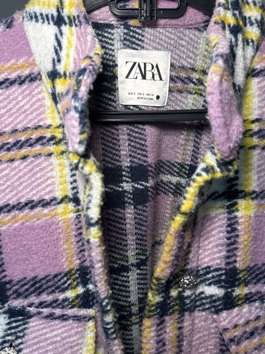 Лилаво вълнено яке/риза Zara