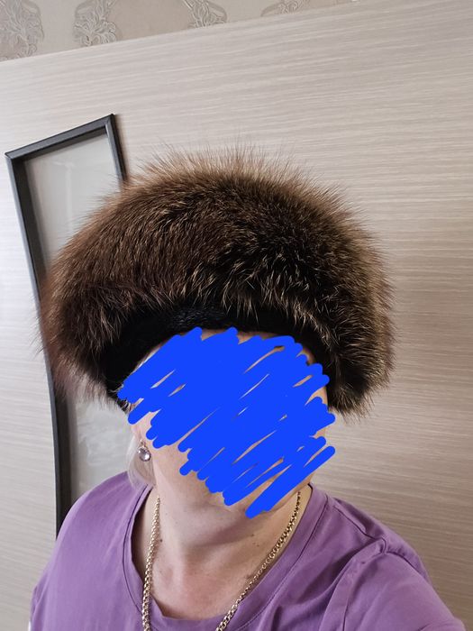 Шапка зимняя из чернобурки