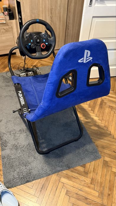 Playseat Challenge albastru + Logitech G29 + schimbător H-pattern - stare buna