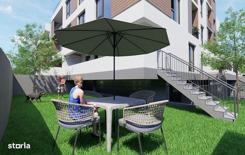 Ap. 3Cam+Gradina 60Mp - Bloc Premium P+3 / Pozitie Sud-Est!