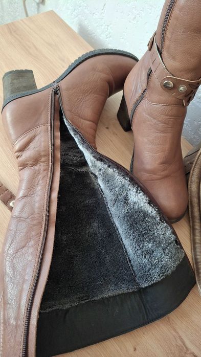 Ботуши естествена кожа N39, чанта