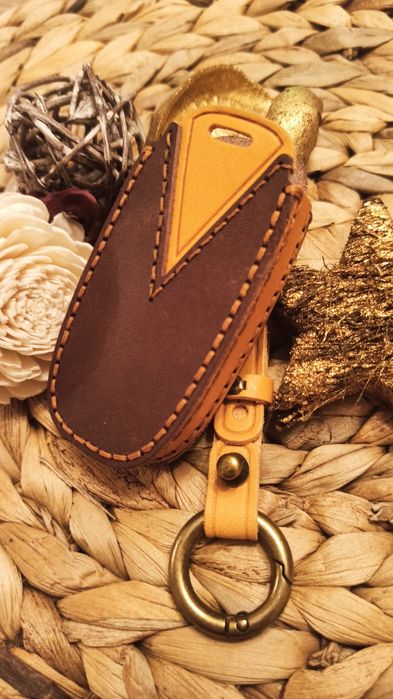 Кожен калъф за ключ Audi A1 A3 A4 A5 A6 A7 A8 Q3 Q5 Q7 S3 S4 S5 S6 S7