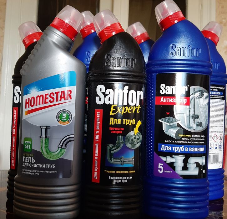 Гель для прочистки труб, засоров Sanfor, Homestar!