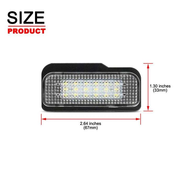 LED плафони заден регистрационен номер Mercedes W211 S203 W219 R171