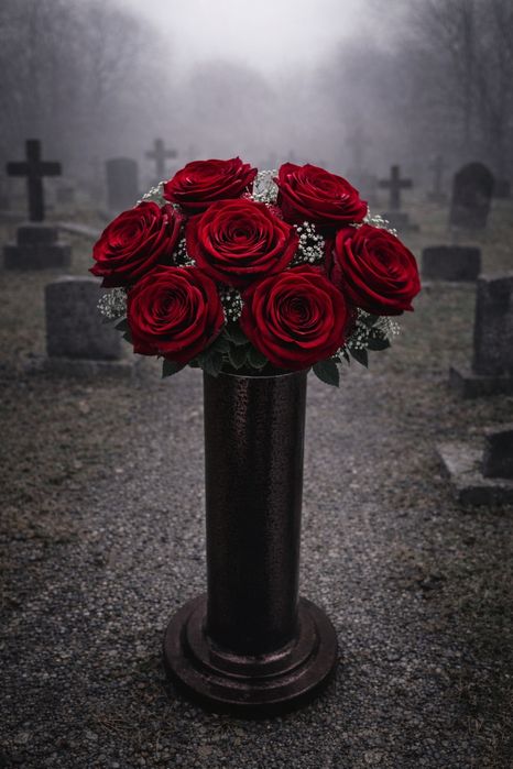 Металлическая ваза для улицы.