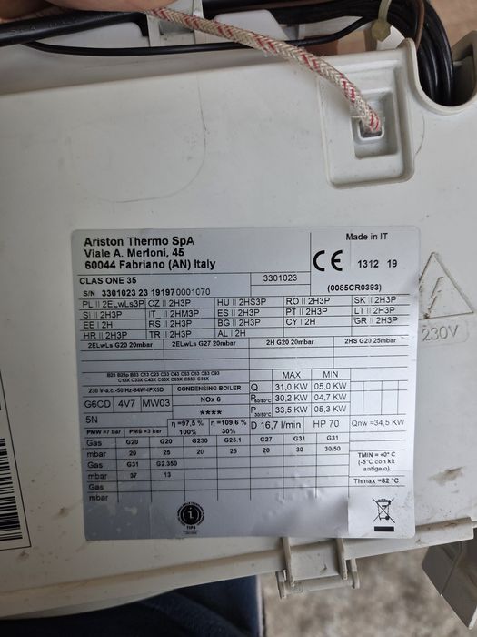 Schimbator caldura ariston class one 35 kw
